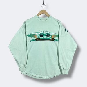 Disney Parks Star Wars The Mandalorian Baby Yoda Spirit Jersey XS Green Grogu
